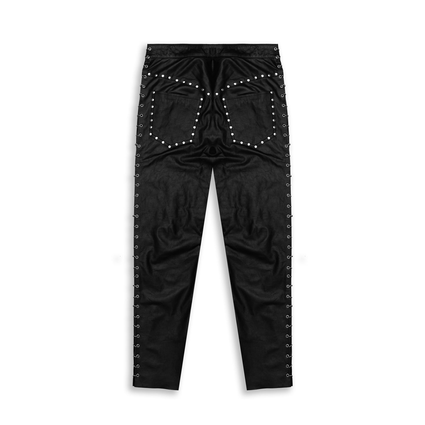DARK GLINT LEATHER PANTS - Khoja.co