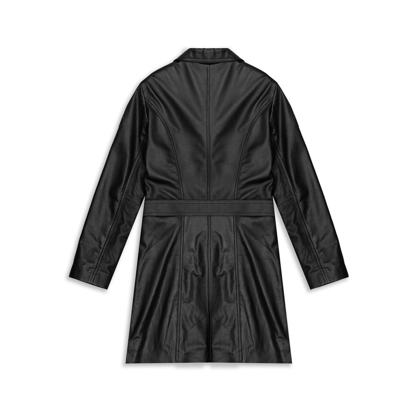 ECLIPSED LEATHER COAT - Khoja.co