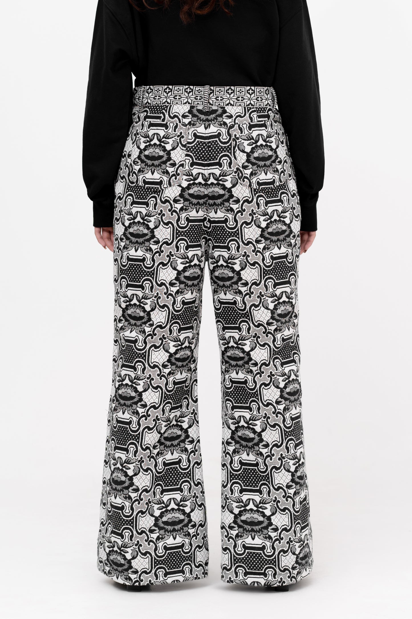 "LUMINA VEIL" DOBBEY WEAVE PANTS - Khoja.co