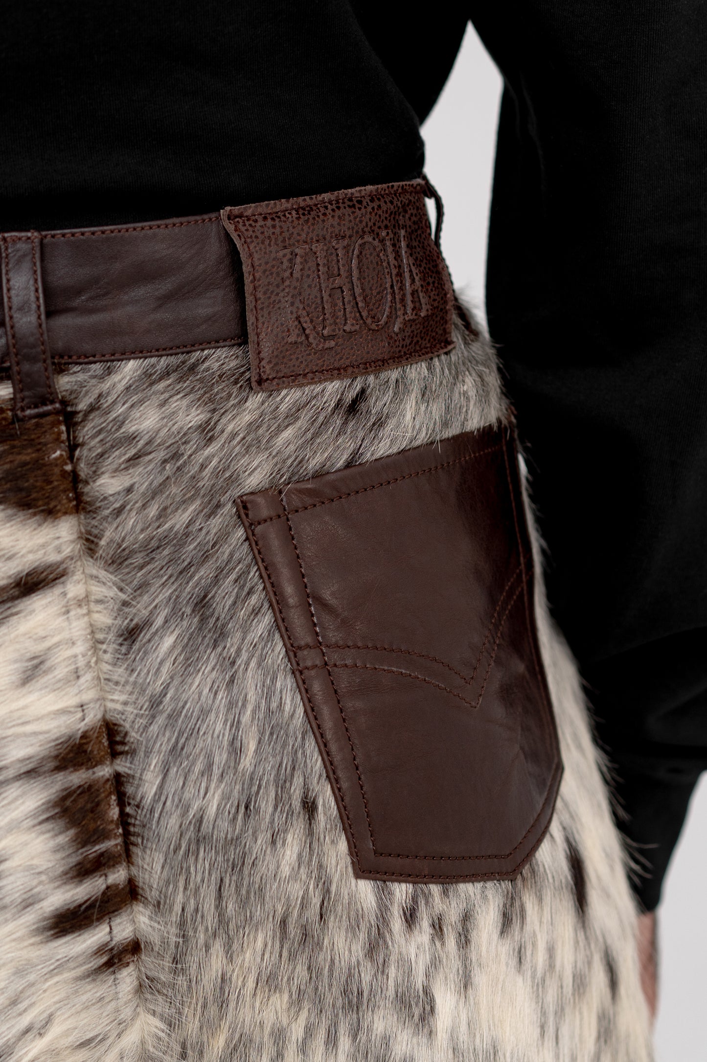 “The Majestic Mirage" Hair-on Leather Pants - Khoja.co