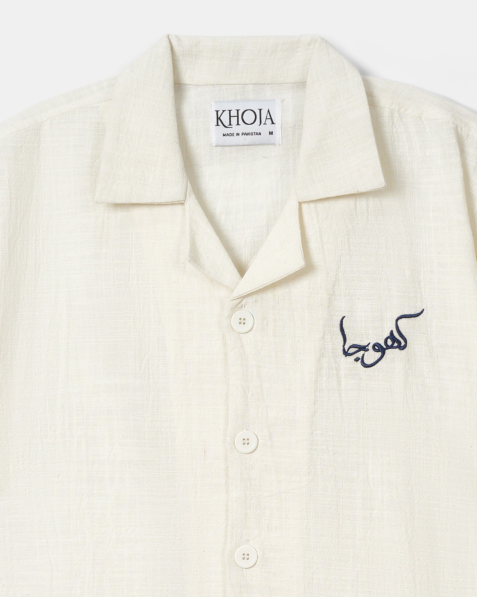 WHITE HEIRLOOM BUTTON DOWN - Khoja.co