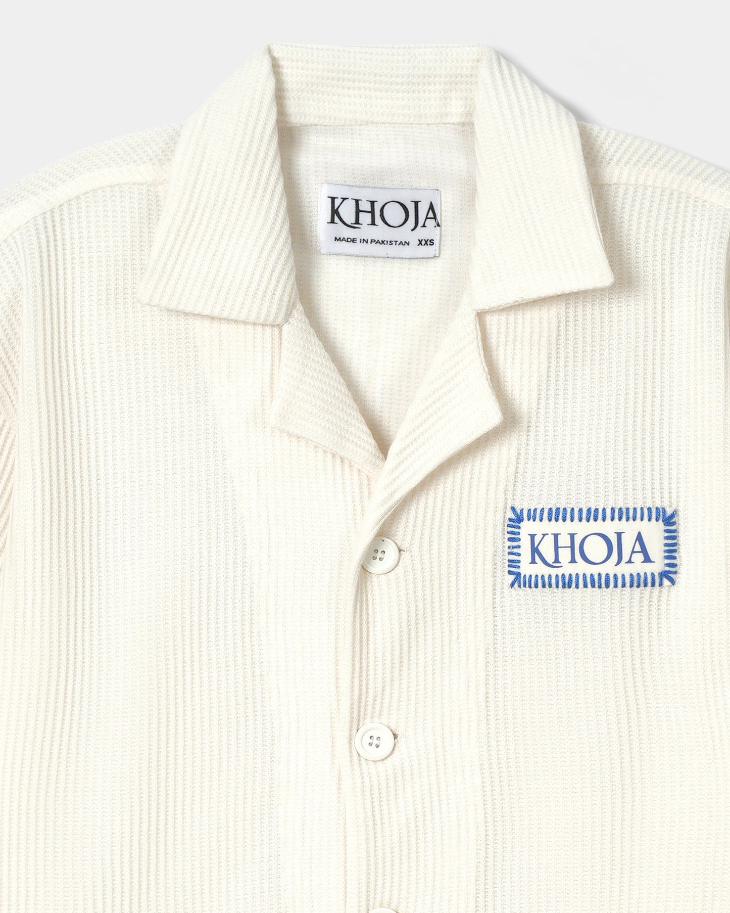 WAFFLE BUTTON DOWN - Khoja.co