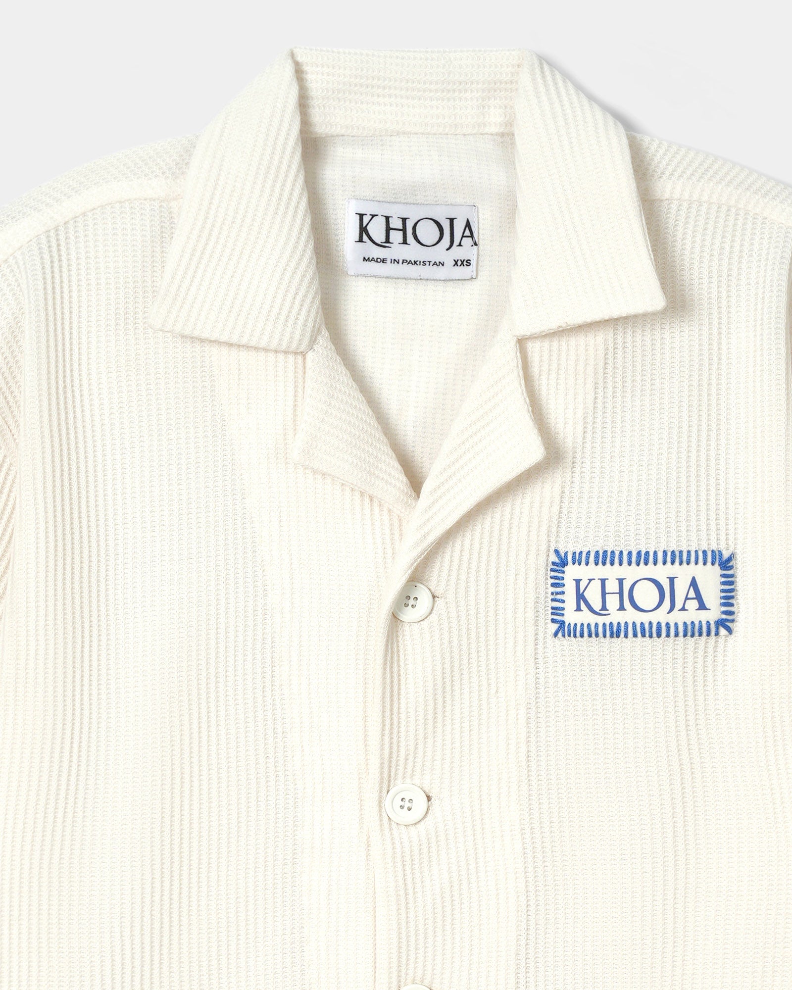 WAFFLE BUTTON DOWN - Khoja.co