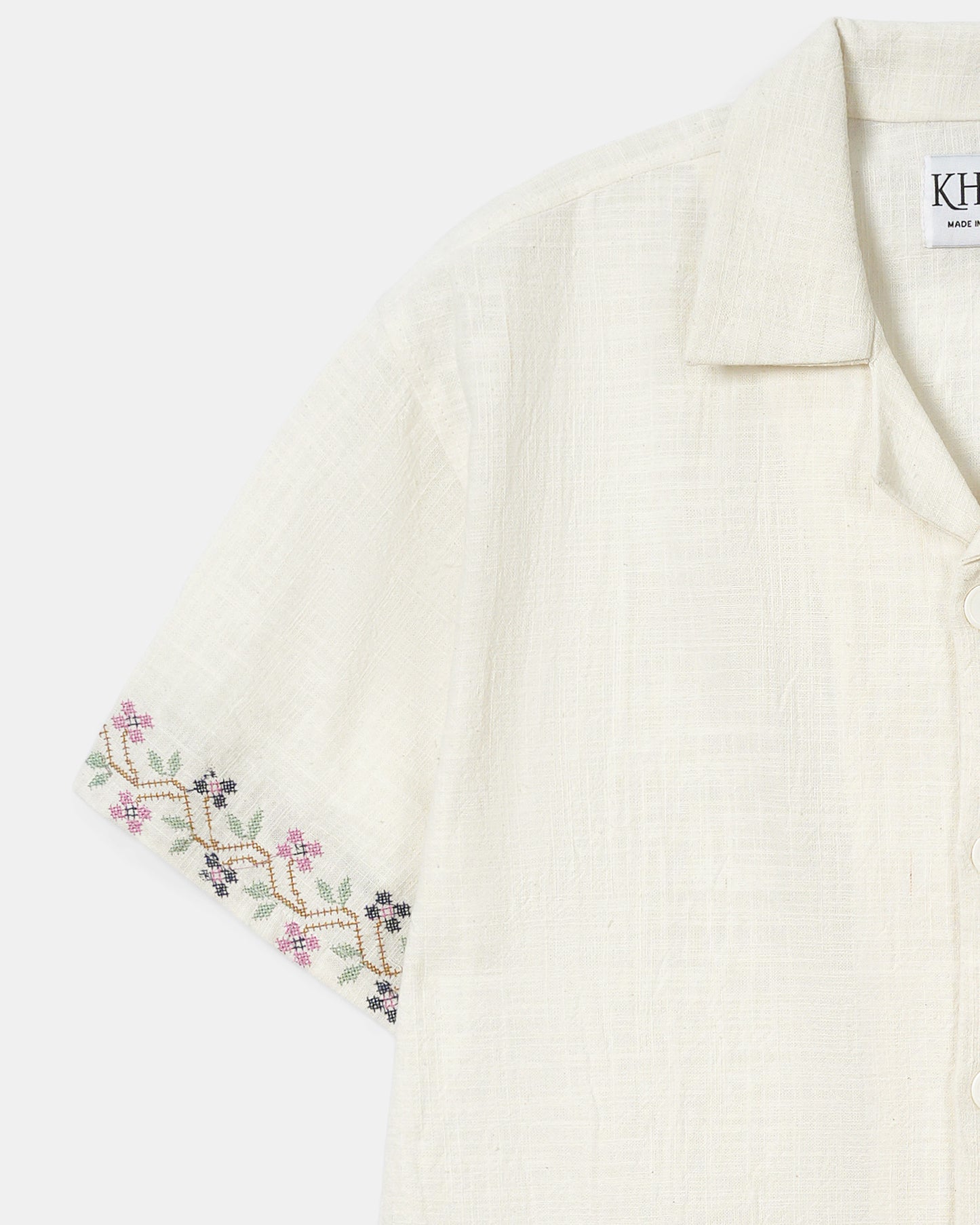 WHITE HEIRLOOM BUTTON DOWN - Khoja.co