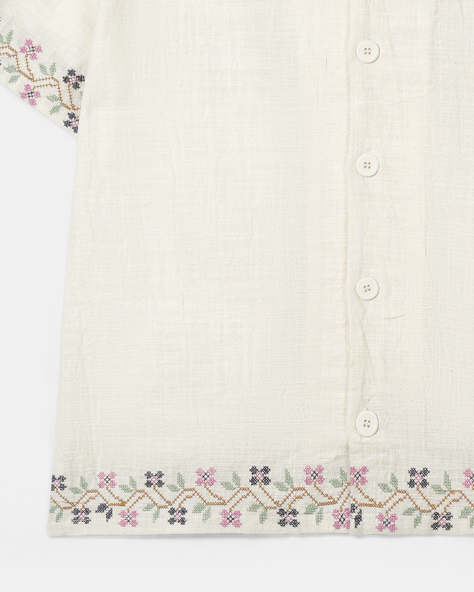WHITE HEIRLOOM BUTTON DOWN - Khoja.co