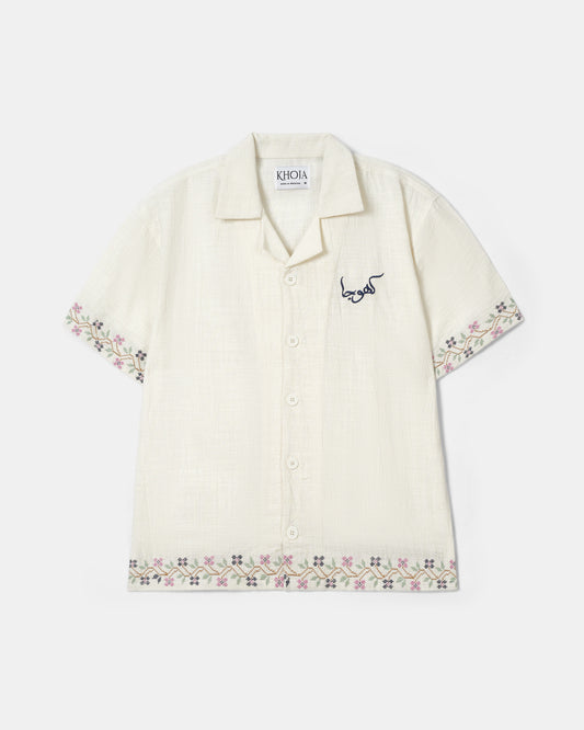 WHITE HEIRLOOM BUTTON DOWN - Khoja.co