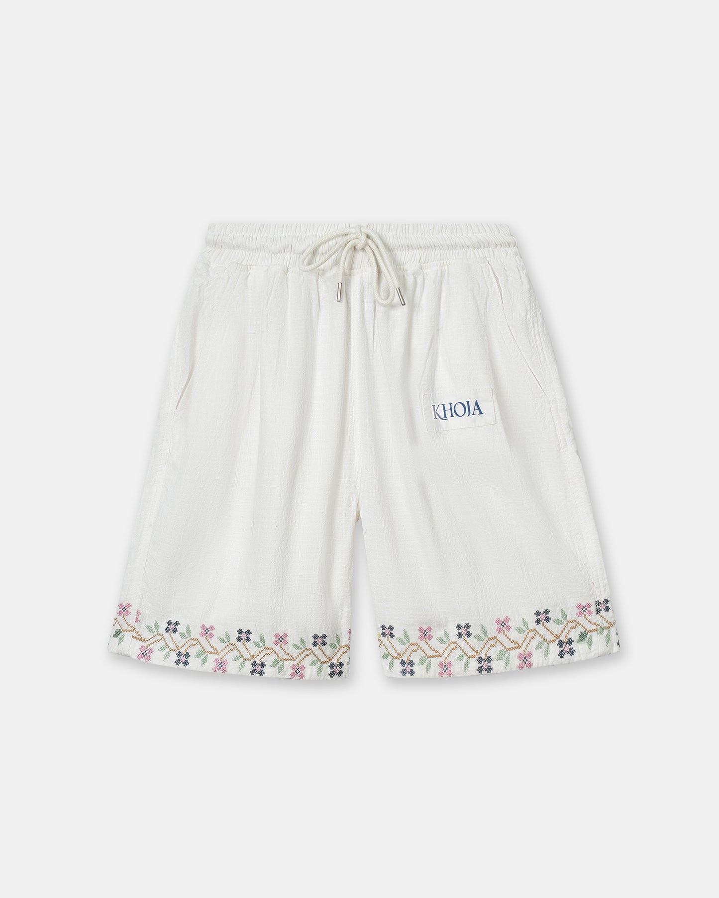 WHITE HEIRLOOM SHORTS - Khoja.co
