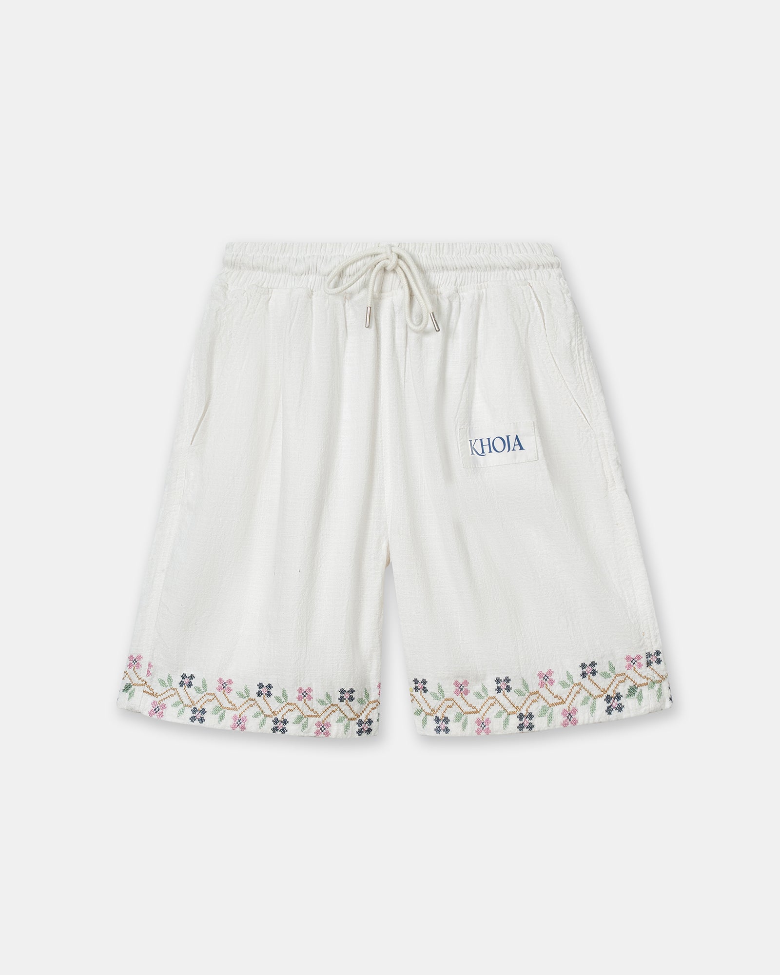 WHITE HEIRLOOM SHORTS - Khoja.co