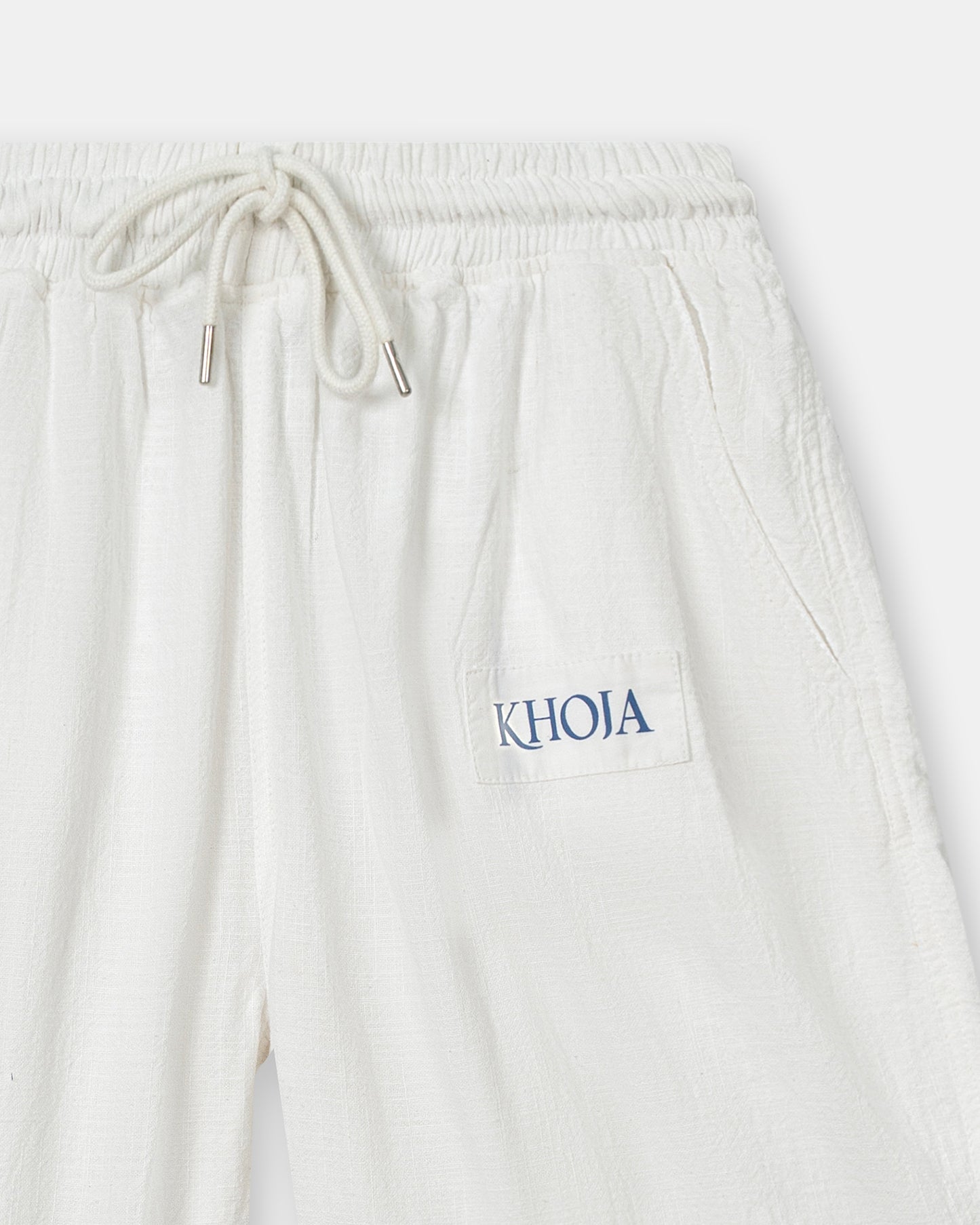 WHITE HEIRLOOM SHORTS - Khoja.co