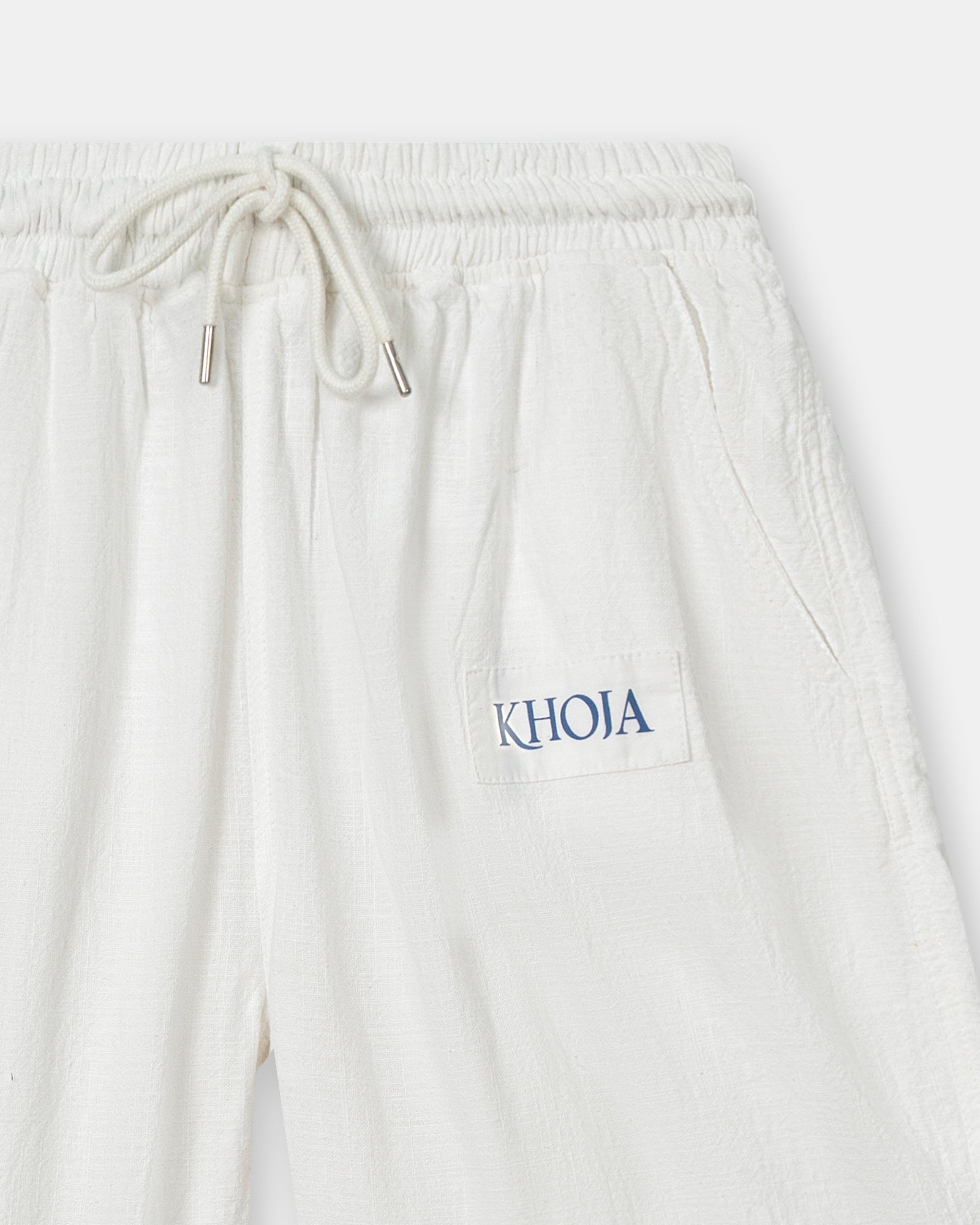 WHITE HEIRLOOM SHORTS - Khoja.co