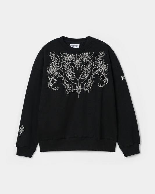 BLACK PHANTOM VEIN SWEATSHIRT - Khoja.co