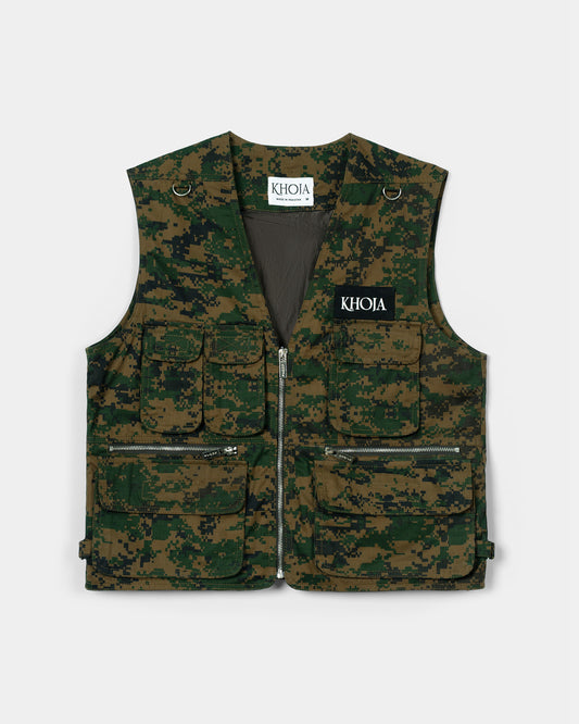 CAMOUFLAGE UTILITY VEST - Khoja.co