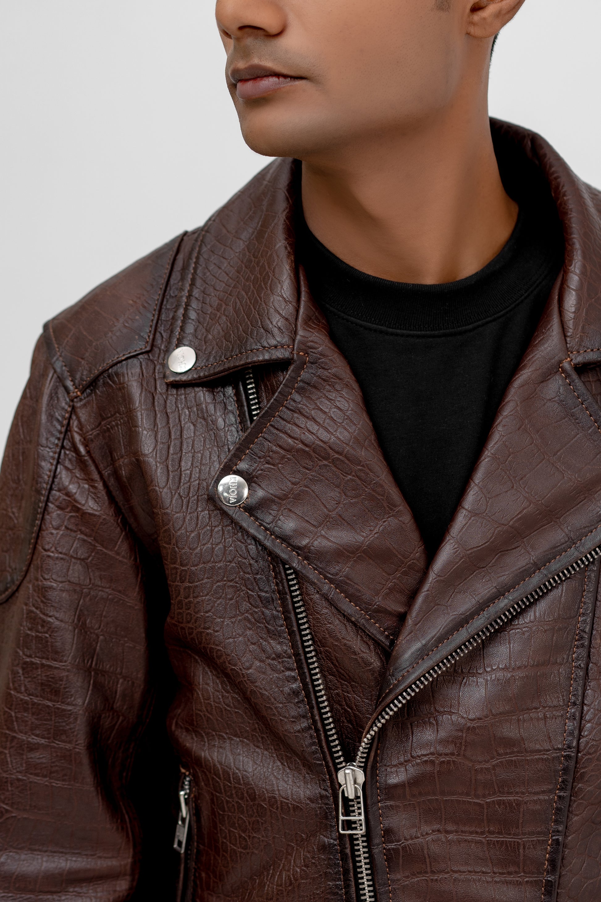 "Nocturna Edgefire" Rub Off Biker Jacket - Khoja.co