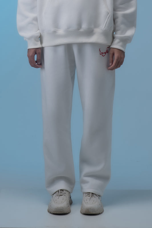 WHITE BLUSH SWEATPANTS