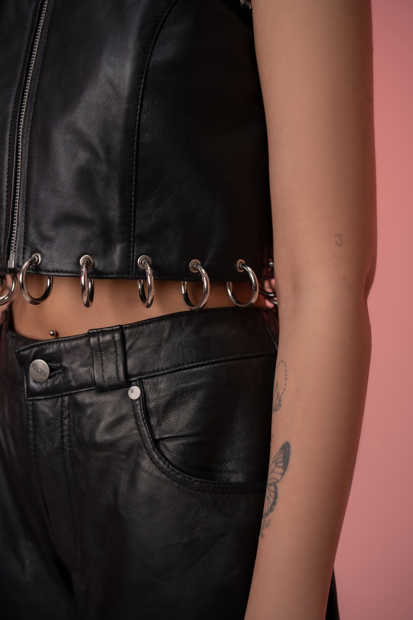 SHADOWPUNK LEATHER CROP TOP