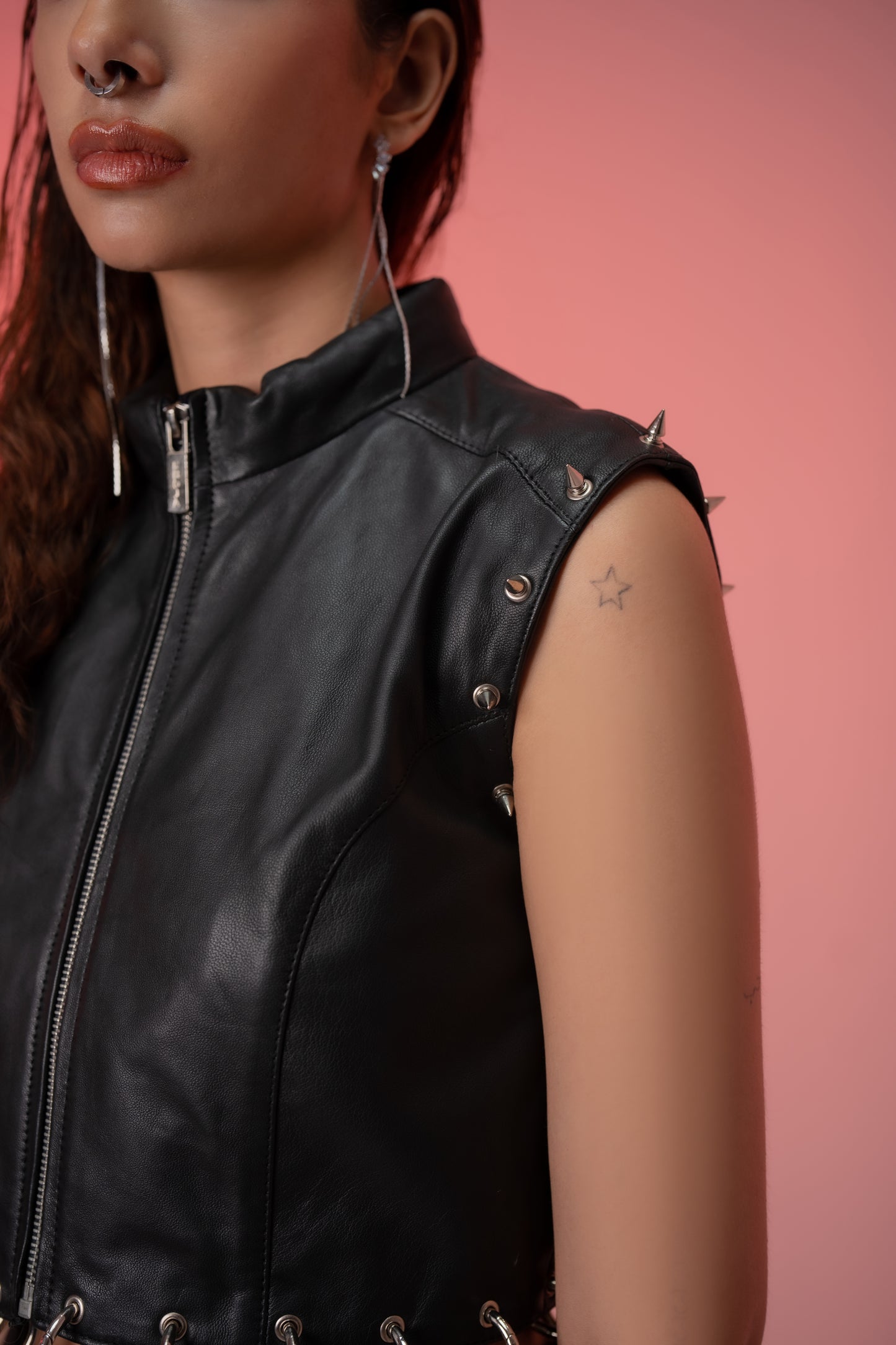 SHADOWPUNK LEATHER CROP TOP