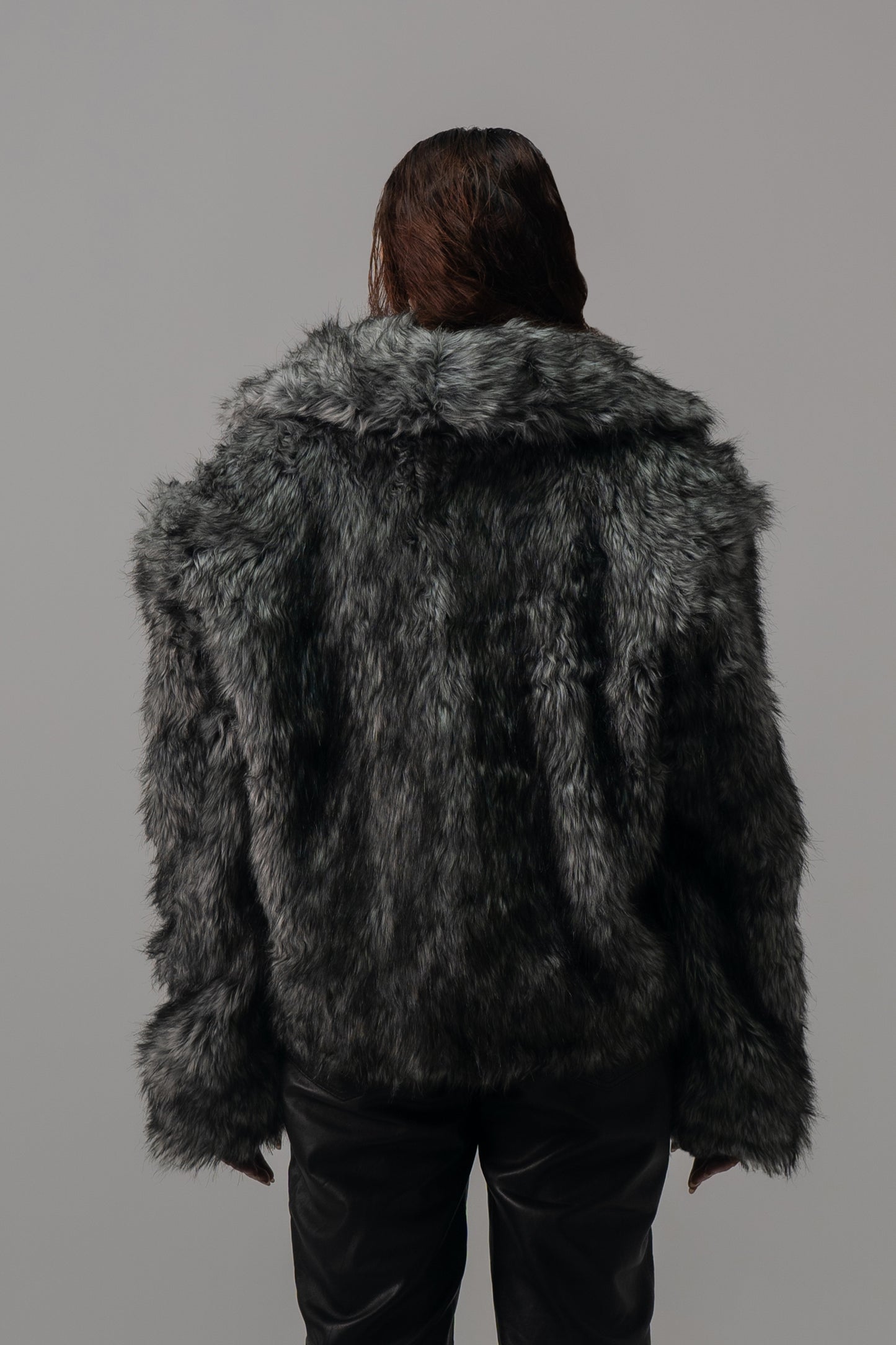 GREY LUXE FUR JACKET