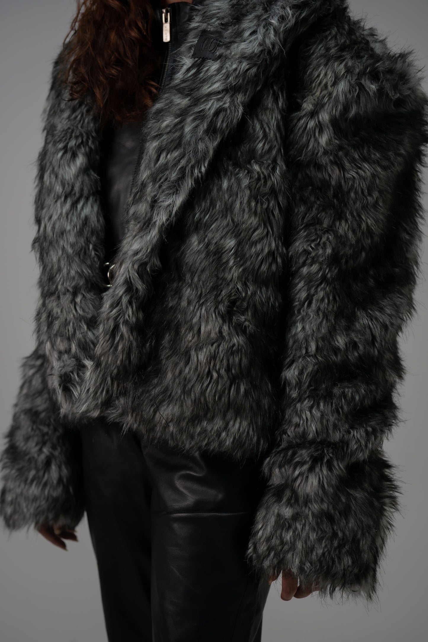 GREY LUXE FUR JACKET