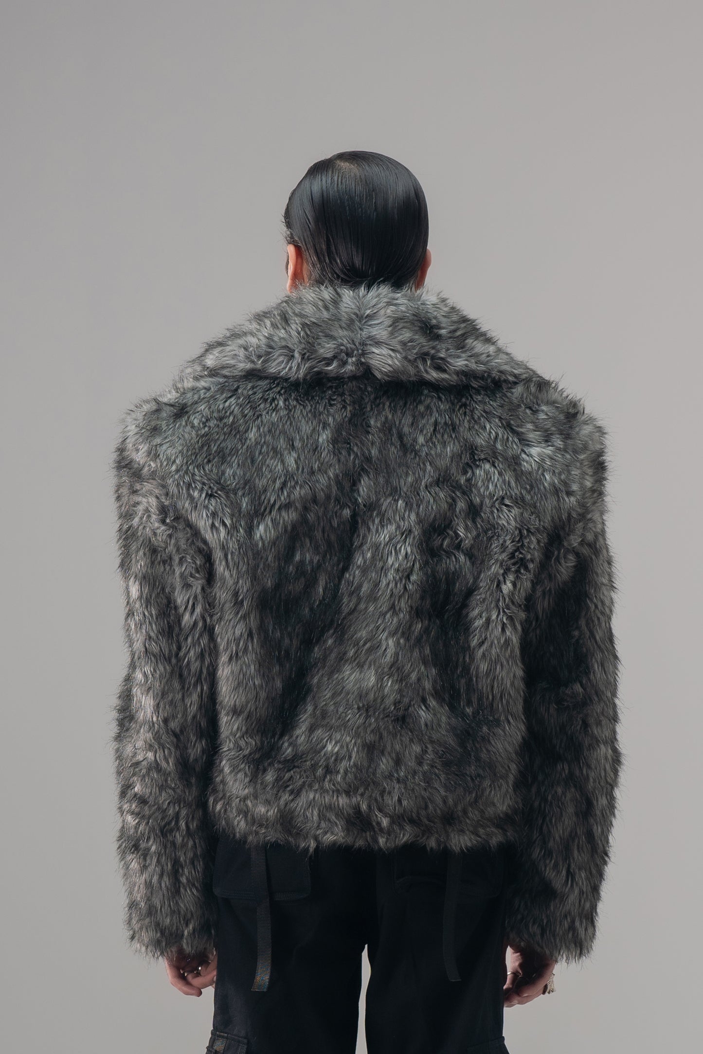 GREY LUXE FUR JACKET