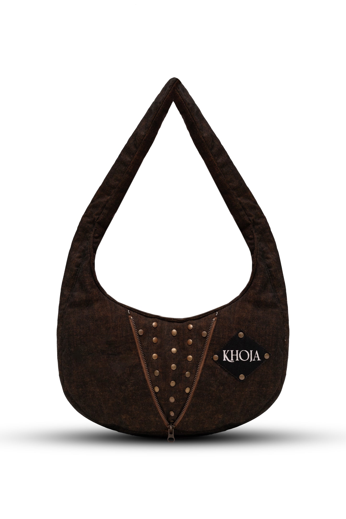 RUSTIC RIVET HOBO BAG