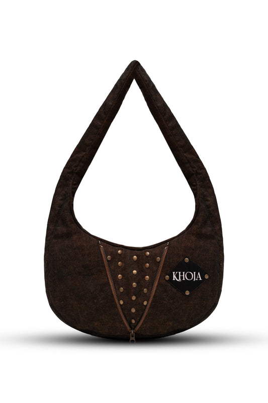 RUSTIC RIVET HOBO BAG